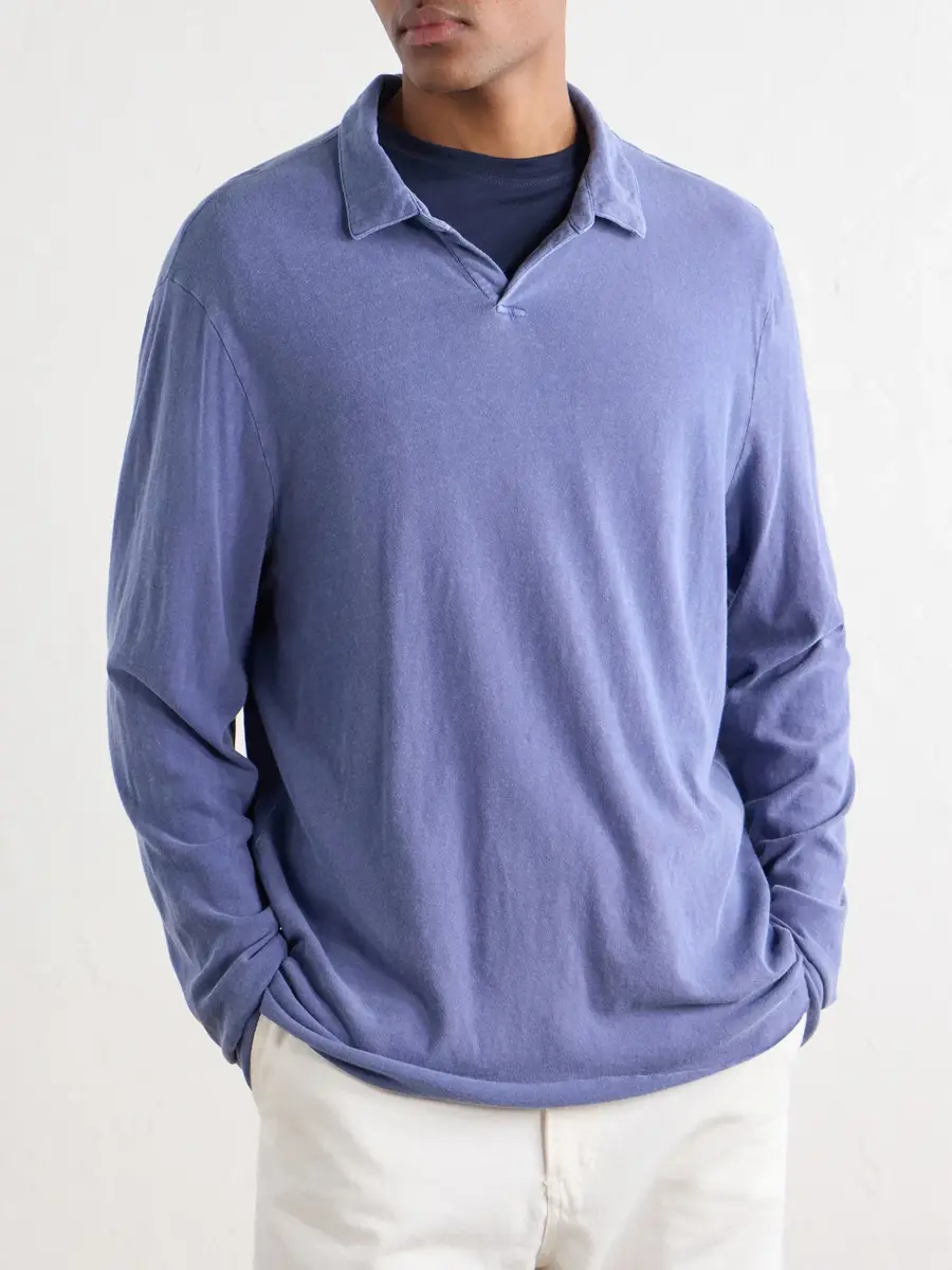 James Perse Cotton-Twill Polo Shirt - Men | Thumbnail 3 James Perse Cotton-Twill Polo Shirt - Men | Thumbnail 3