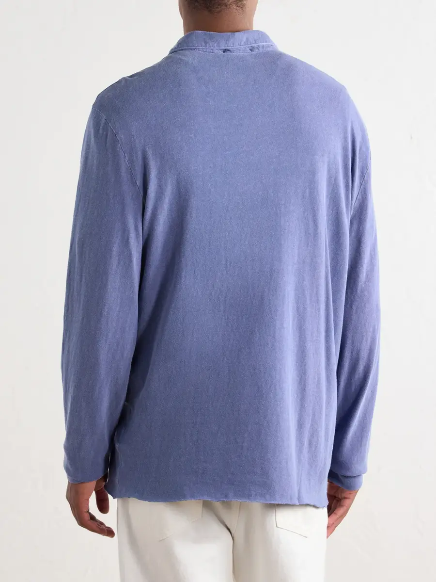 James Perse Cotton-Twill Polo Shirt - Men | Thumbnail 4 James Perse Cotton-Twill Polo Shirt - Men | Thumbnail 4