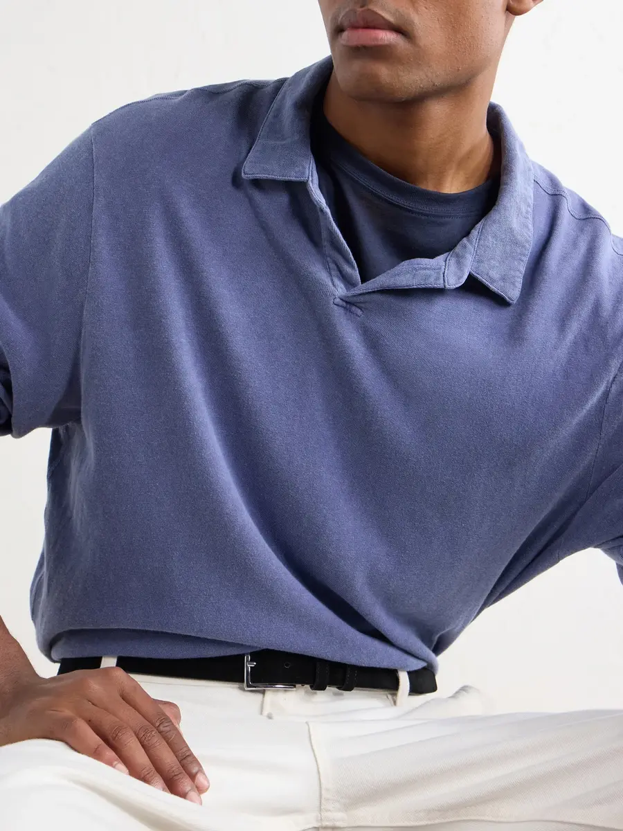 James Perse Cotton-Twill Polo Shirt - Men | Thumbnail 5 James Perse Cotton-Twill Polo Shirt - Men | Thumbnail 5