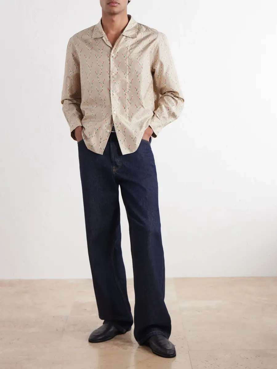 BODE Sagebrush Printed Silk-Satin Shirt - Men | Thumbnail 2 BODE Sagebrush Printed Silk-Satin Shirt - Men | Thumbnail 2