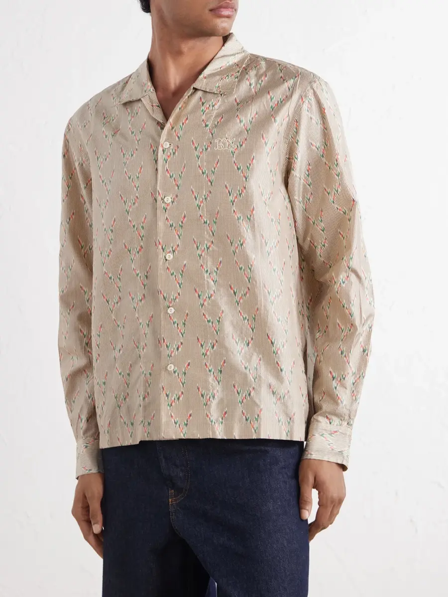 BODE Sagebrush Printed Silk-Satin Shirt - Men | Thumbnail 3 BODE Sagebrush Printed Silk-Satin Shirt - Men | Thumbnail 3