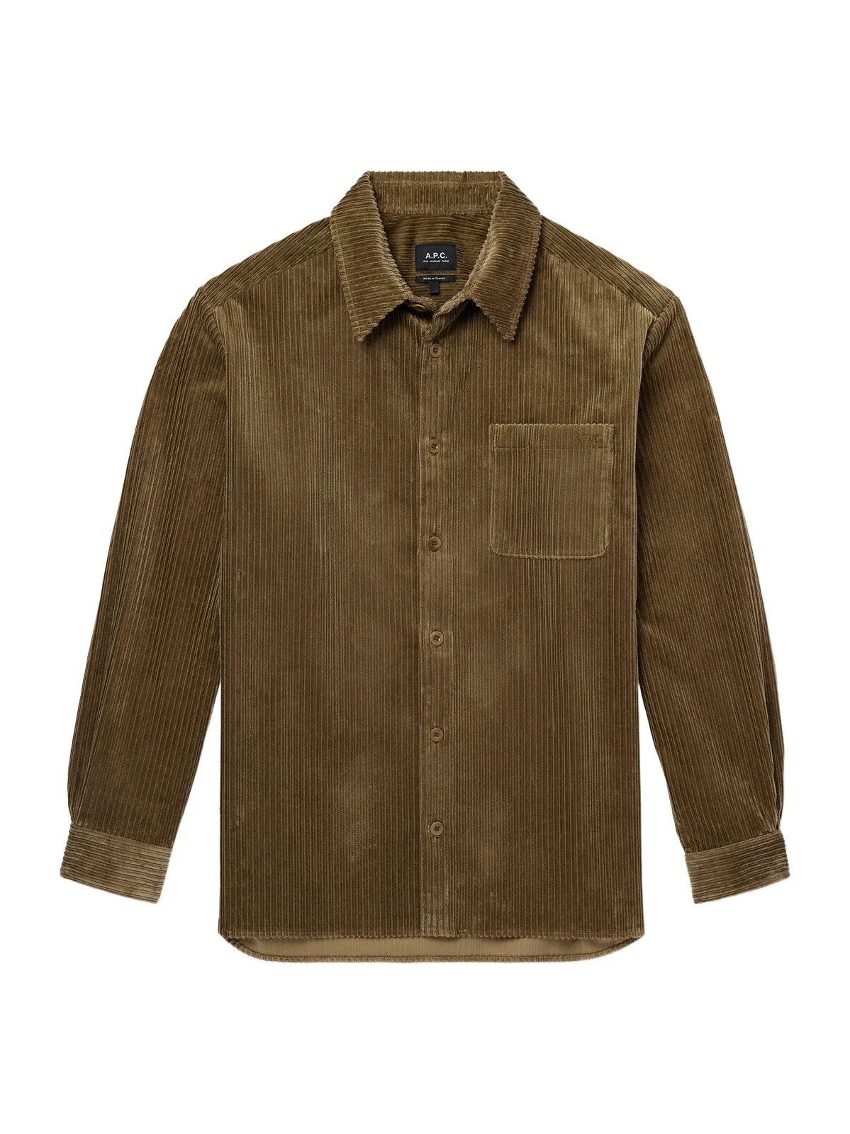 Mateo Logo-Embroidered Cotton-Corduroy Shirt - Men Mateo Logo-Embroidered Cotton-Corduroy Shirt - Men