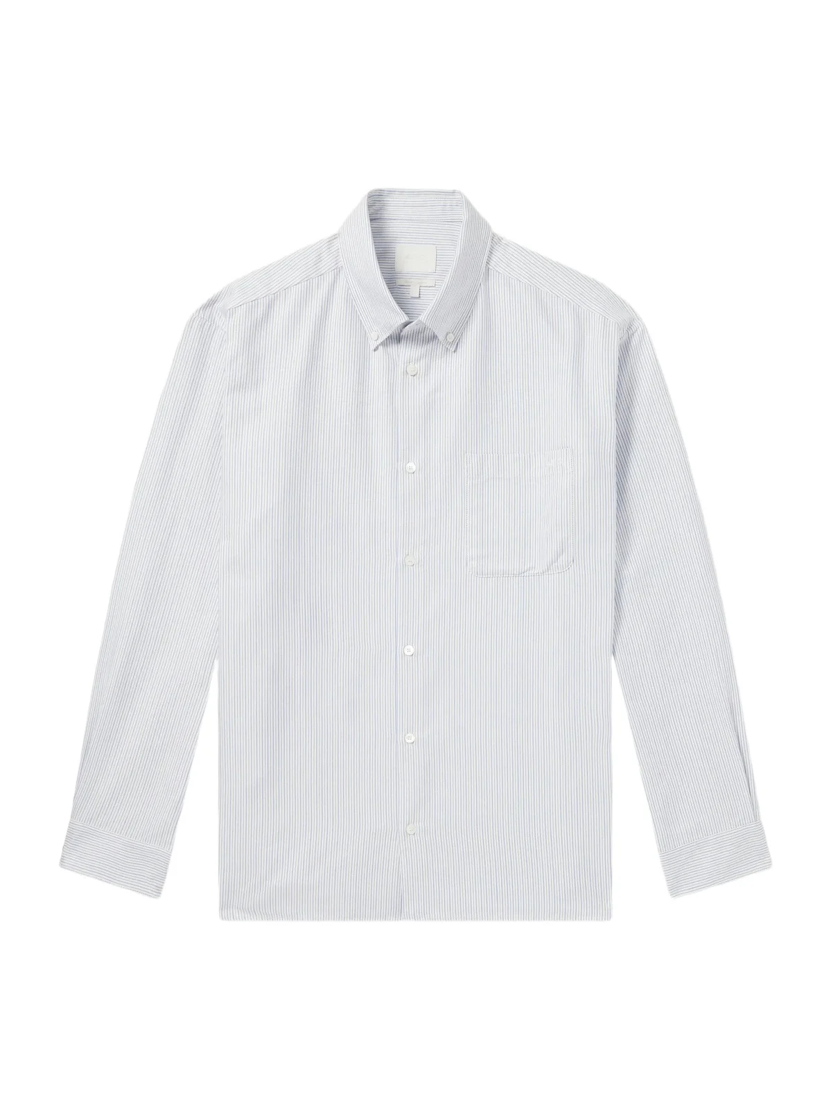 Mateo Striped Logo-Embroidered Cotton-Poplin Shirt - Men Mateo Striped Logo-Embroidered Cotton-Poplin Shirt - Men