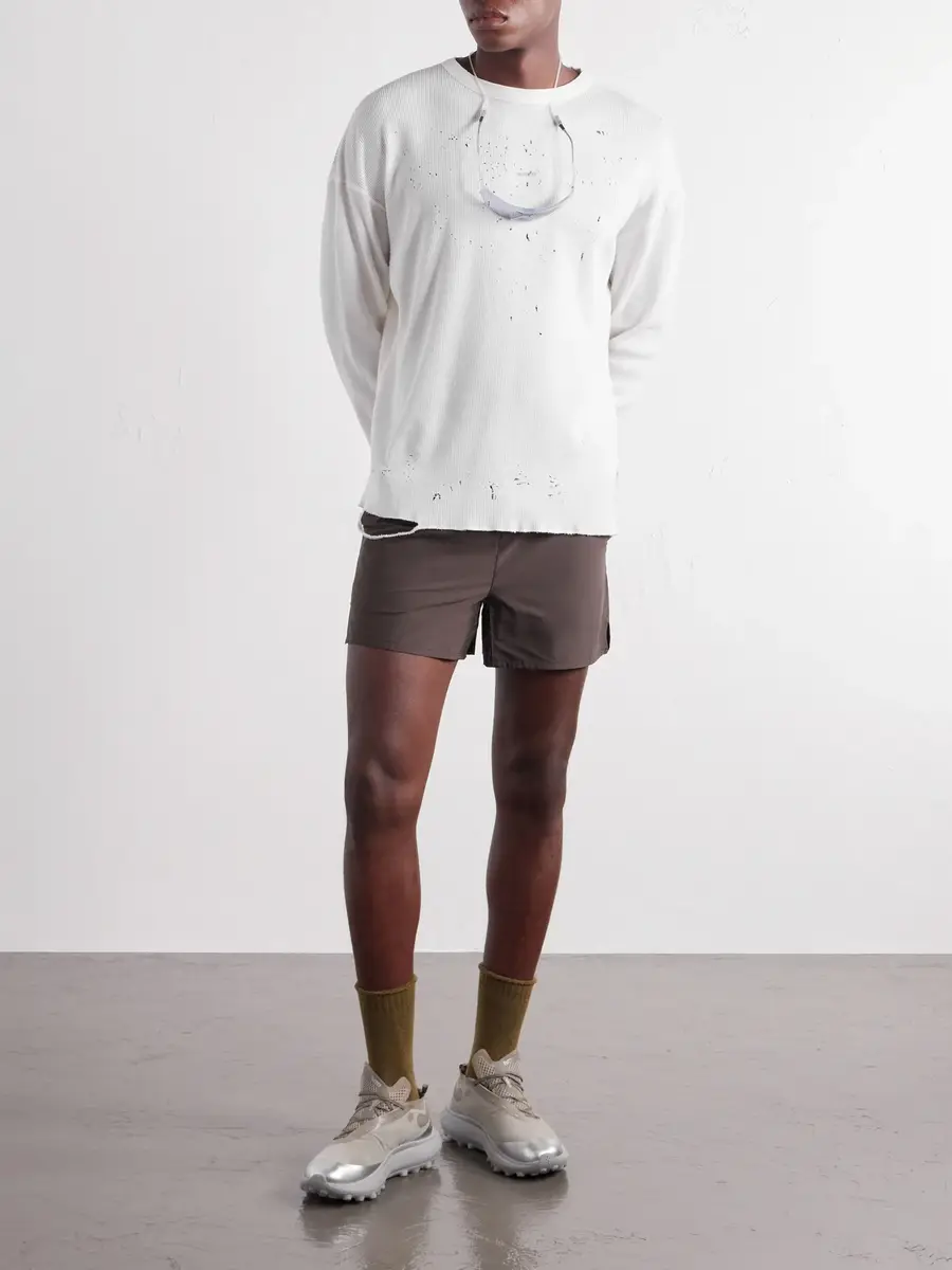 Satisfy Logo-Print Distressed MothTech™ Organic Cotton-Jersey T-Shirt - Men | Thumbnail 2