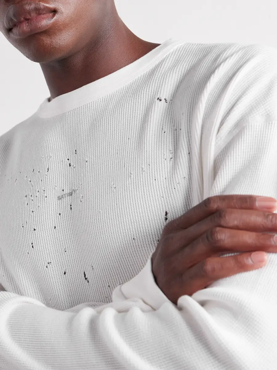Satisfy Logo-Print Distressed MothTech™ Organic Cotton-Jersey T-Shirt - Men | Thumbnail 5