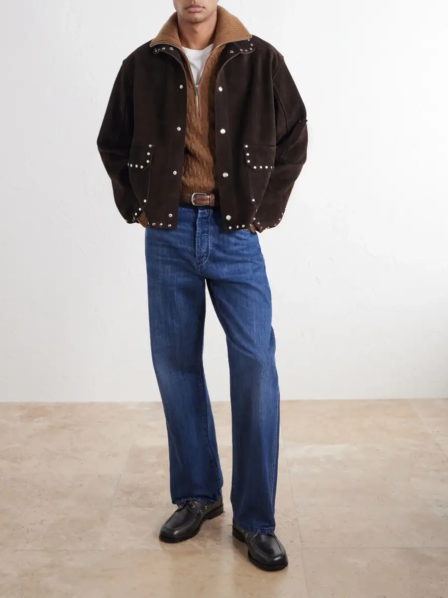 BODE Studded Suede Jacket - Men | Thumbnail 2