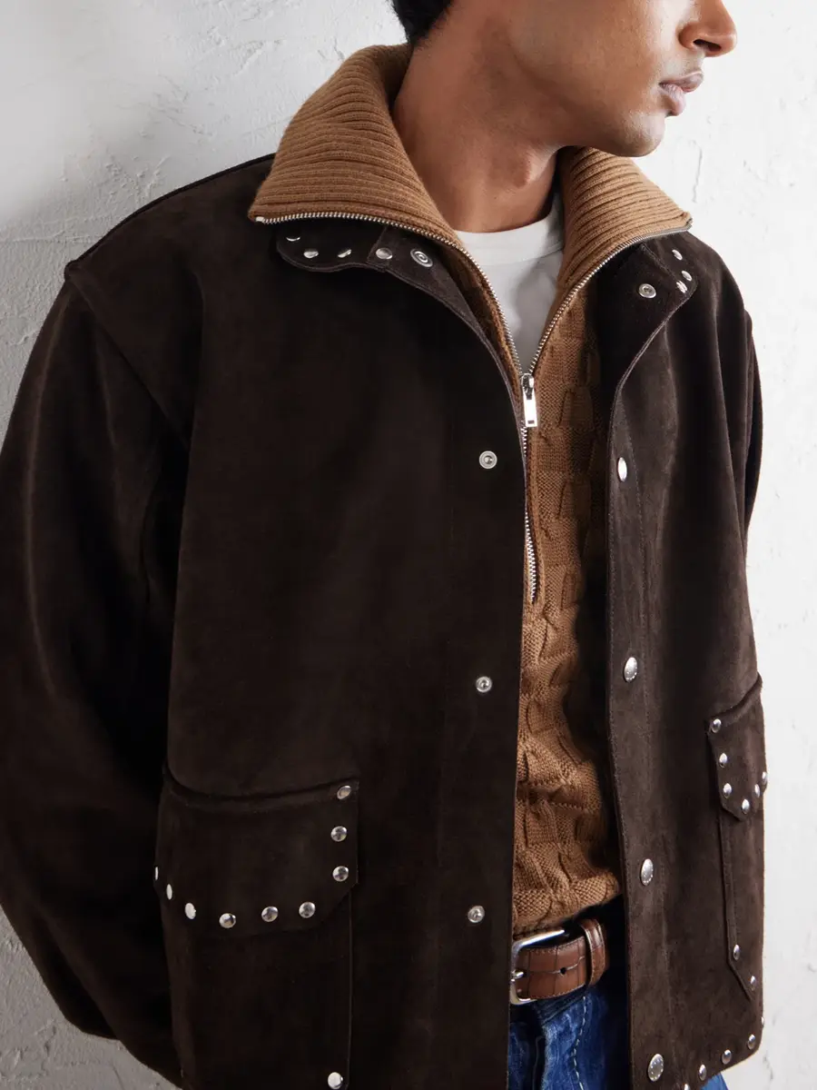 BODE Studded Suede Jacket - Men | Thumbnail 5