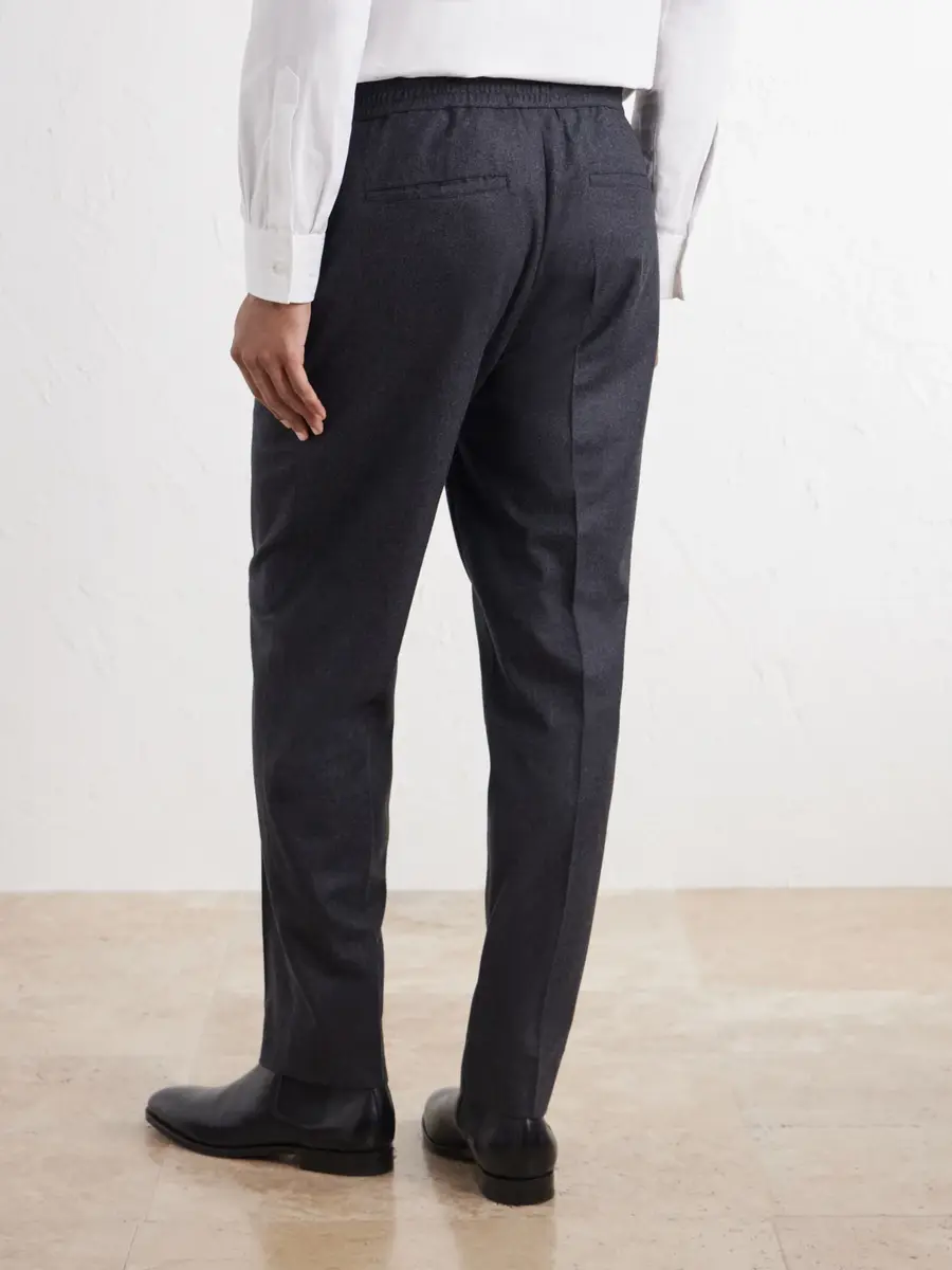 Zegna Straight-Leg Wool, Cashmere and Silk-Blend Trousers - Men | Thumbnail 4