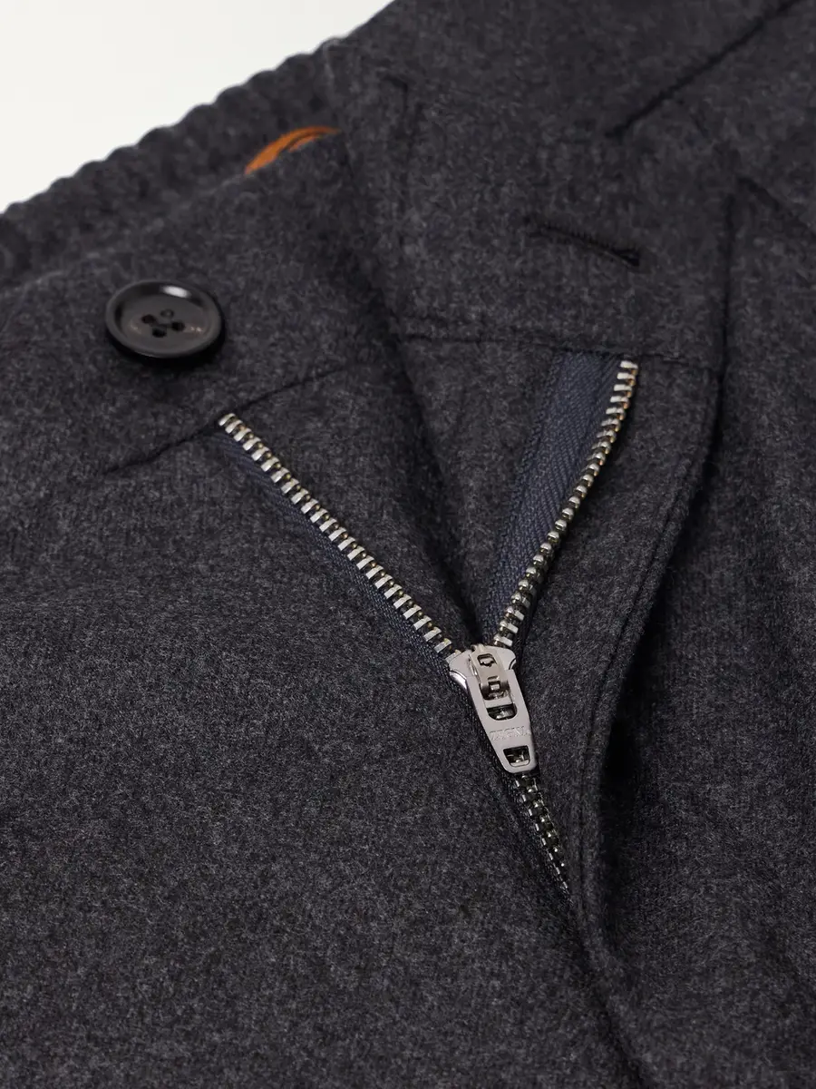 Zegna Straight-Leg Wool, Cashmere and Silk-Blend Trousers - Men | Thumbnail 6