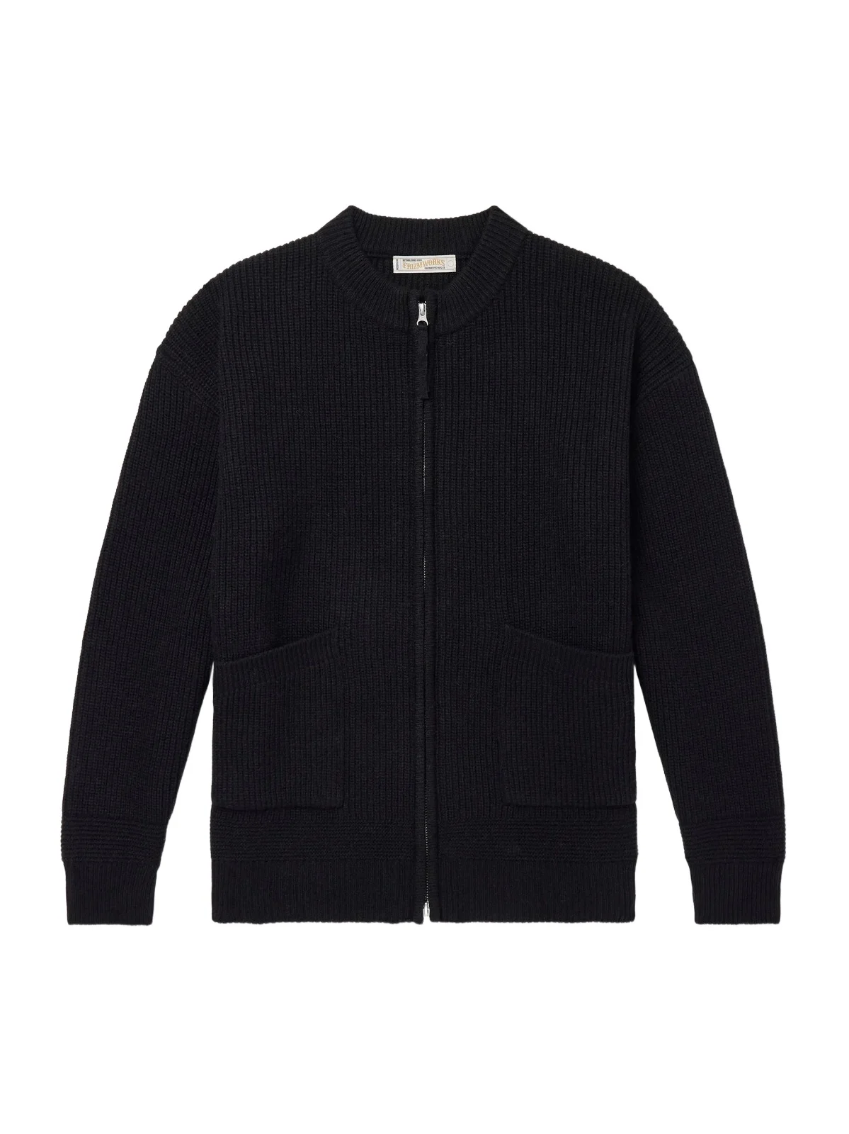 FrizmWORKS Ribbed Wool-Blend Zip-Up Sweater - Men