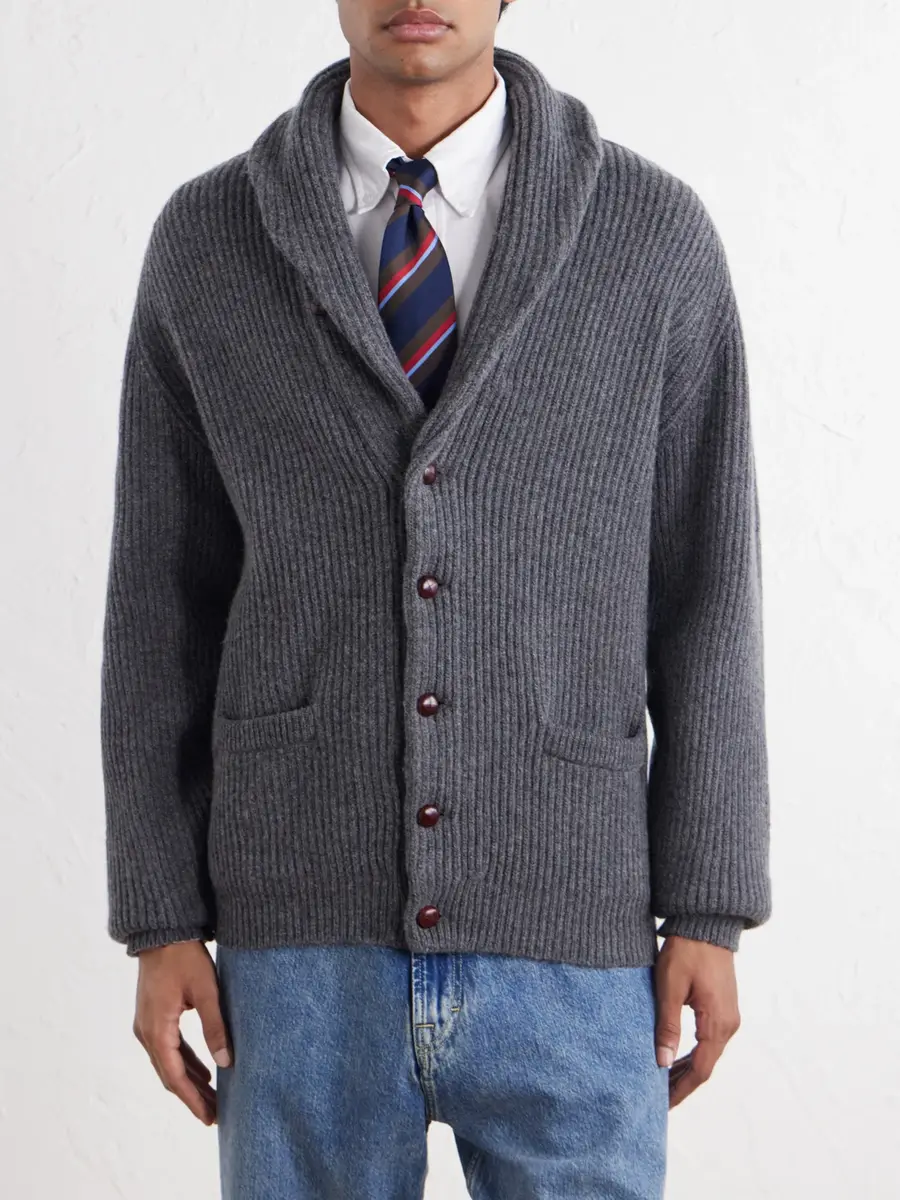 Drake's Ribbed Wool Cardigan - Men | Thumbnail 3 Drake's Ribbed Wool Cardigan - Men | Thumbnail 3