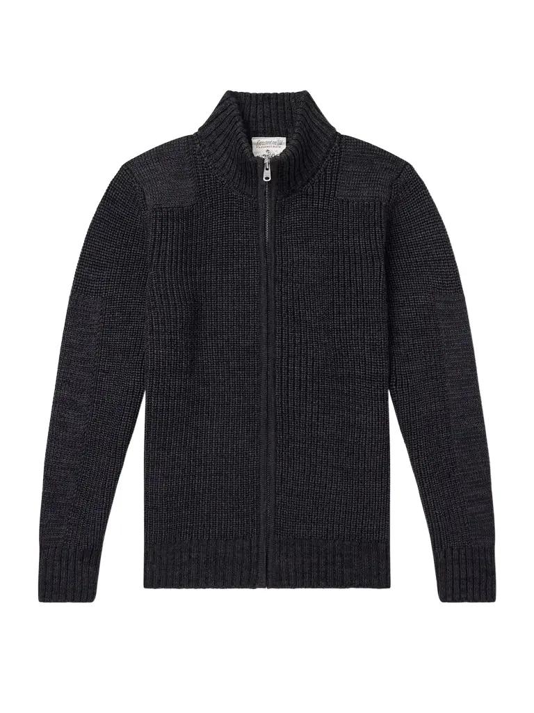 S.N.S. Herning Robust Merino Wool Zip-Up Sweater - Men