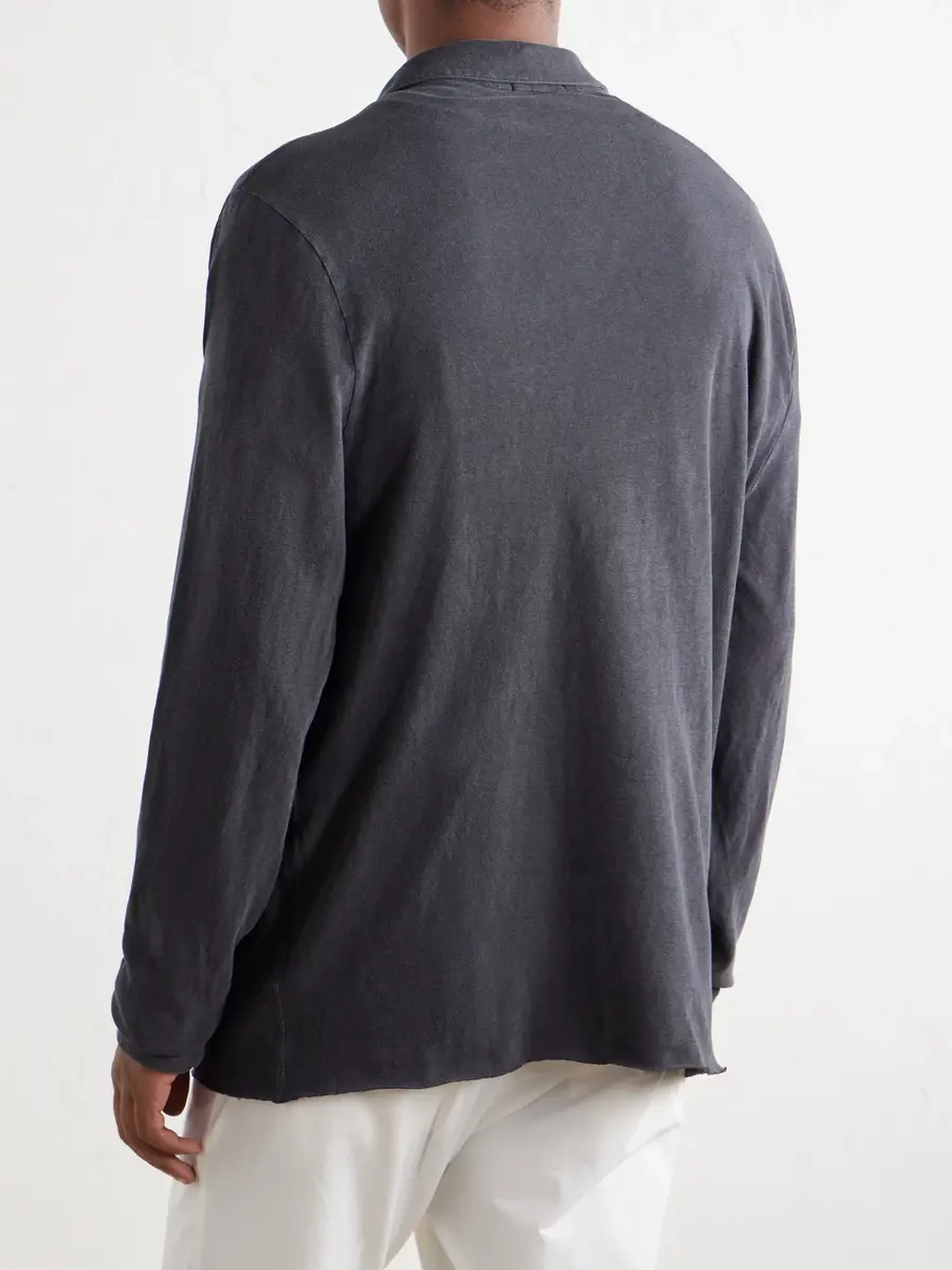 James Perse Cotton-Twill Polo Shirt - Men | Thumbnail 4 James Perse Cotton-Twill Polo Shirt - Men | Thumbnail 4