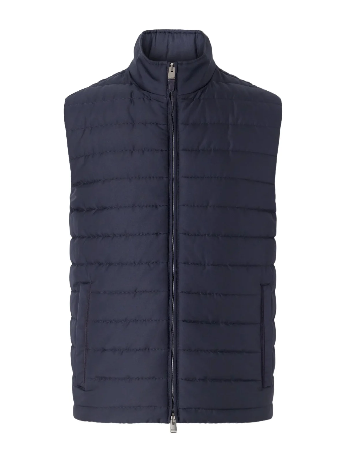 Canali Leather-Trimmed Quilted Shell Gilet - Men