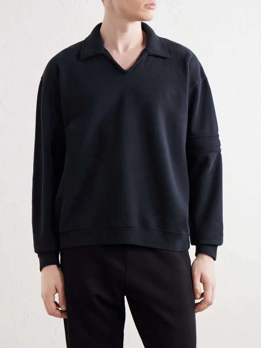 BODE Crew Polo Cotton-Jersey Sweatshirt - Men | Thumbnail 3 BODE Crew Polo Cotton-Jersey Sweatshirt - Men | Thumbnail 3