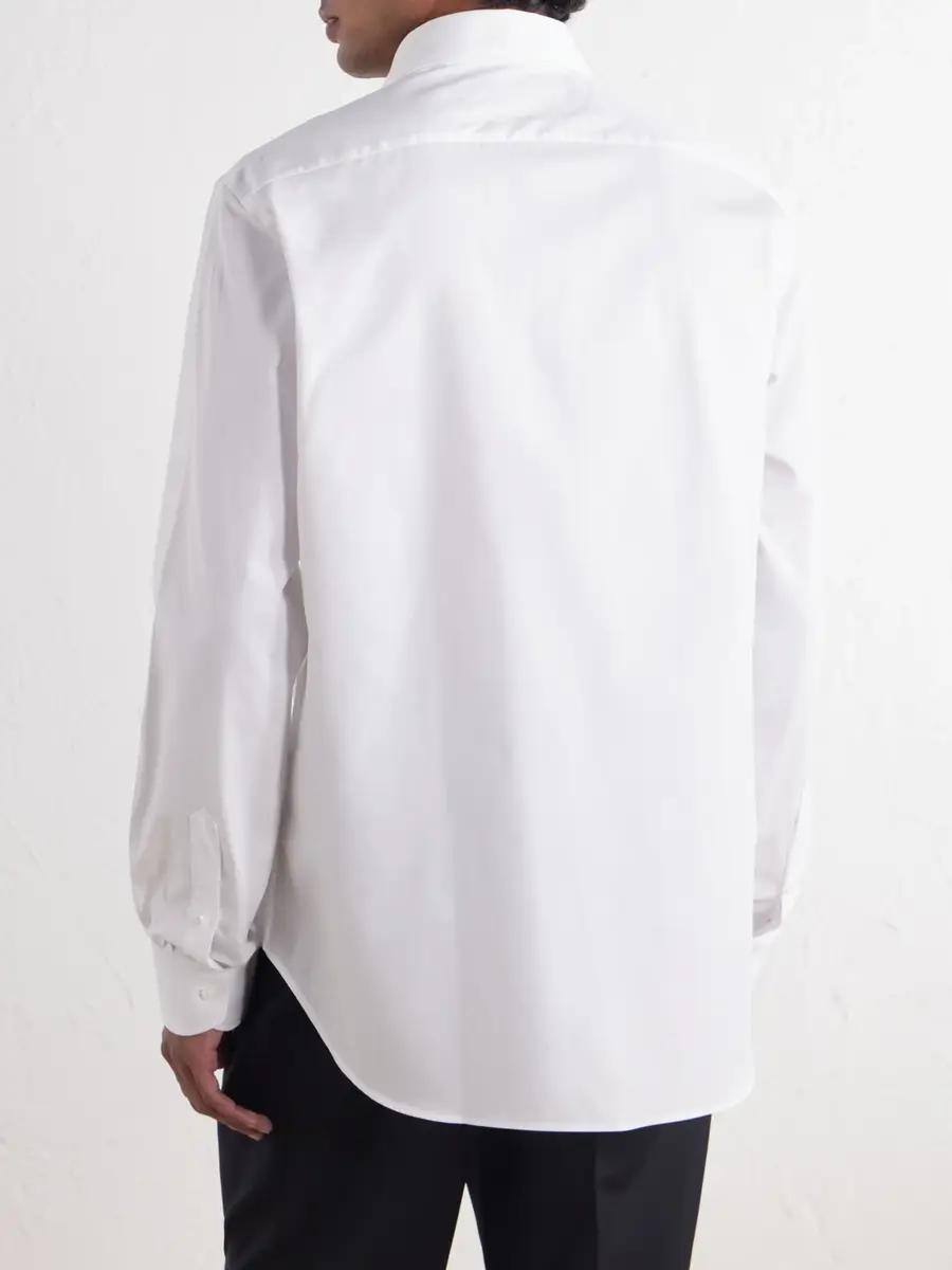 Canali Impeccabile Cutaway-Collar Cotton-Poplin Shirt - Men | Thumbnail 4