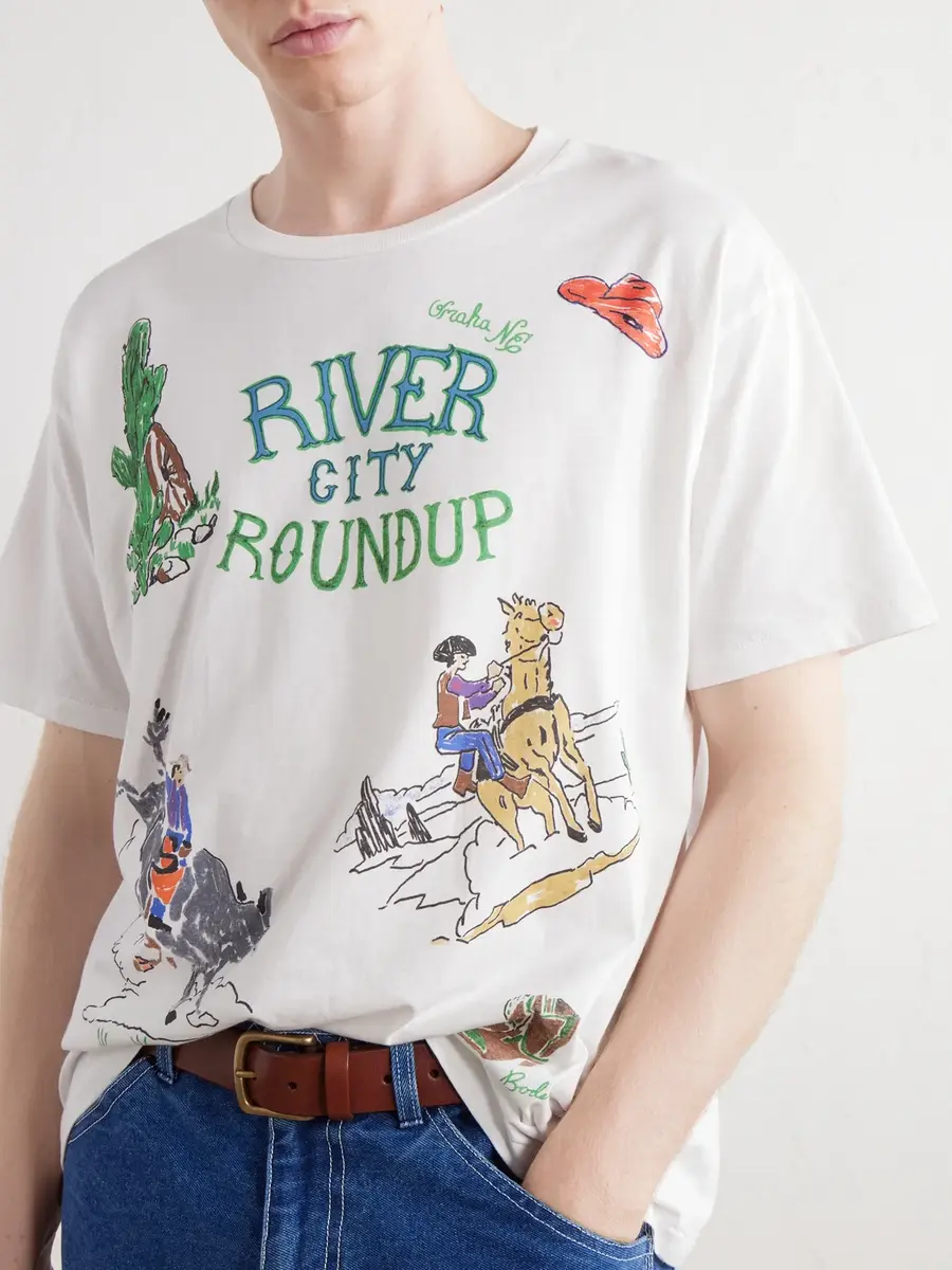 BODE River City Printed Cotton-Jersey T-Shirt - Men | Thumbnail 5 BODE River City Printed Cotton-Jersey T-Shirt - Men | Thumbnail 5