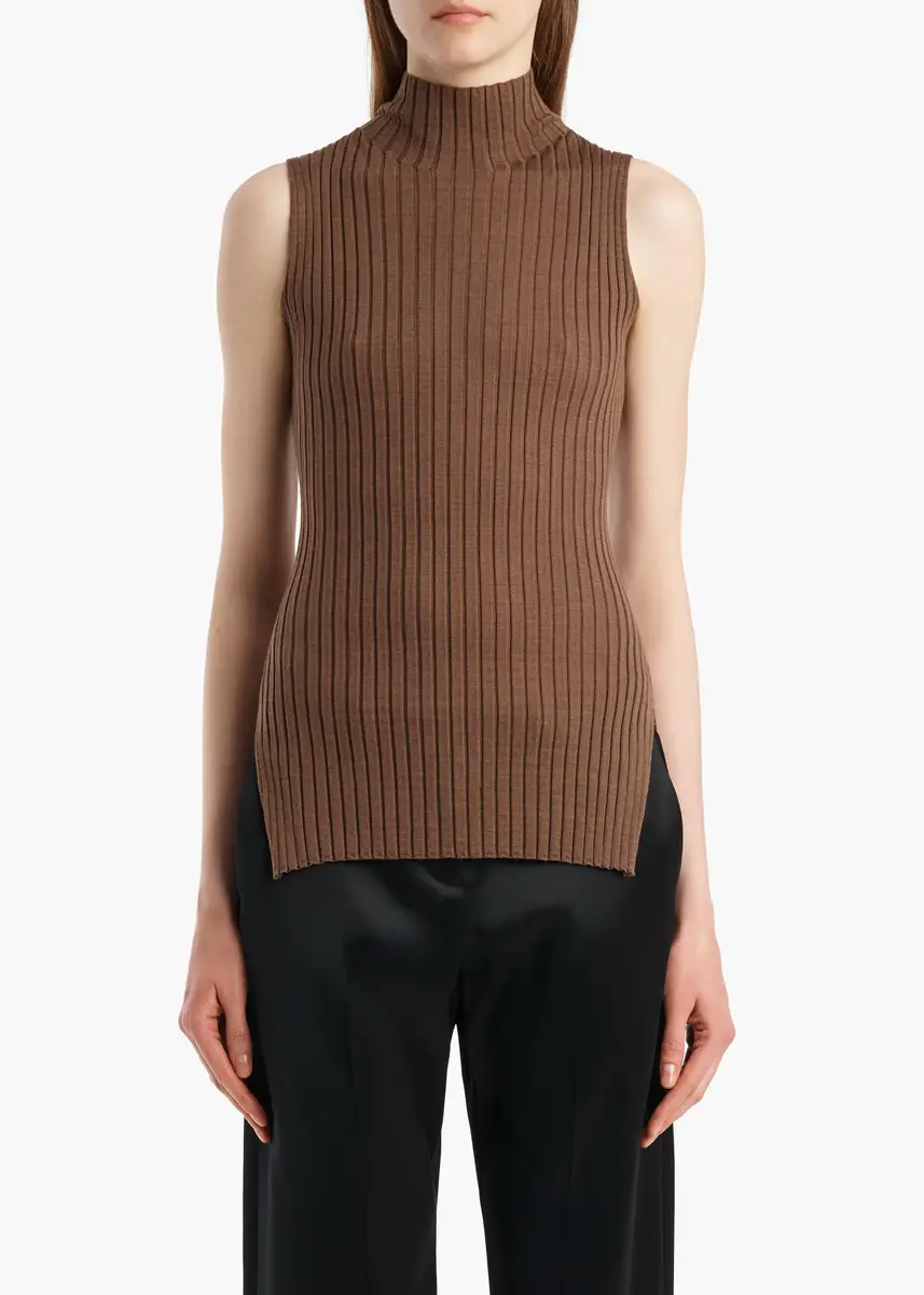 Khaite Karla Top In Chestnut | Thumbnail 3 Khaite Karla Top In Chestnut | Thumbnail 3