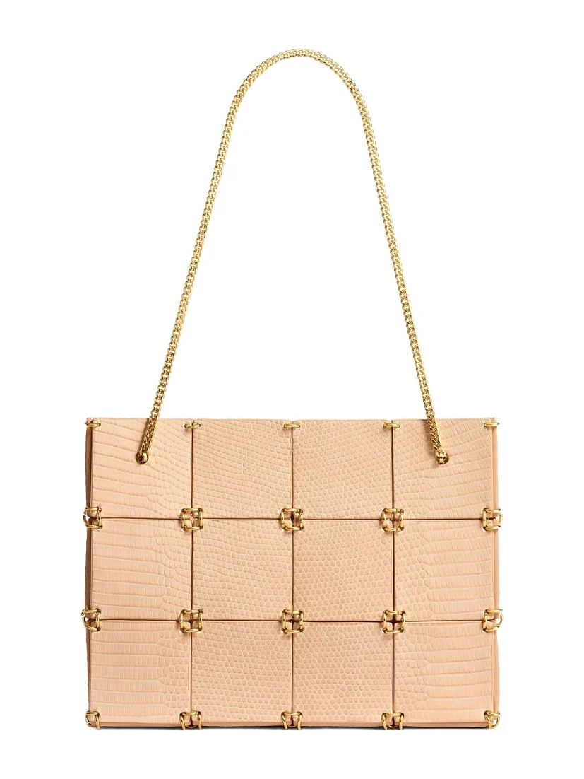 Khaite Mini Emma Bag In Desert Sand Lizard