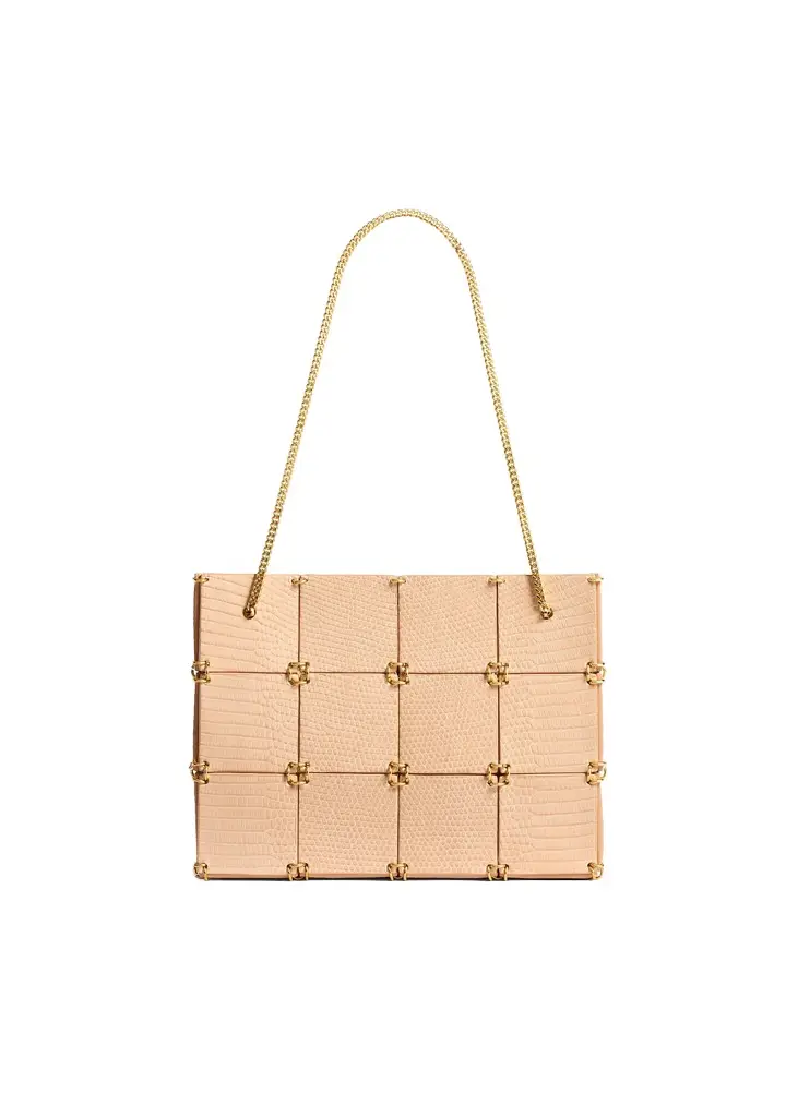 Khaite Mini Emma Bag In Desert Sand Lizard