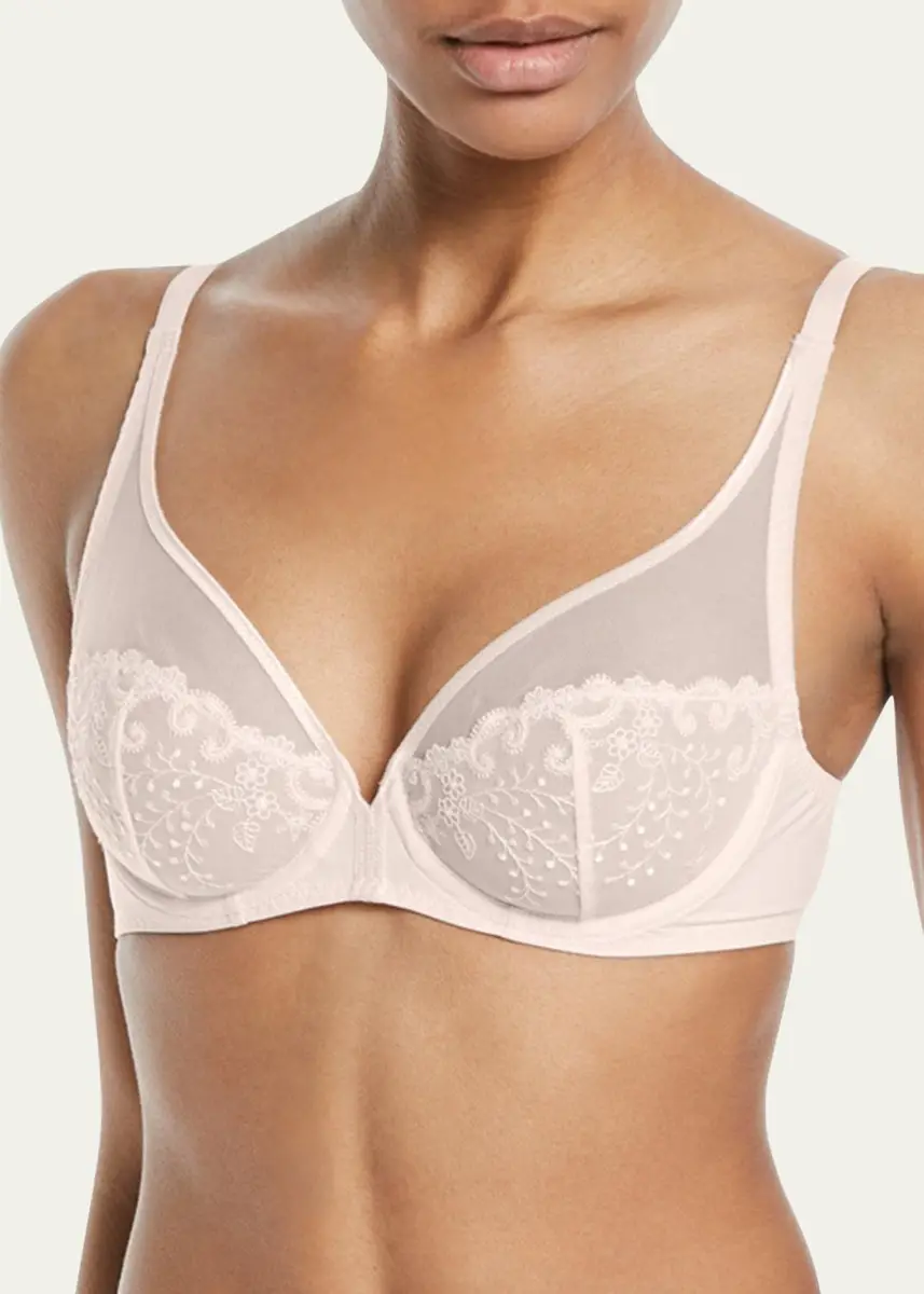 Simone Pérèle Delice Two-Part Full-Cup Sheer Plunge Bra | Thumbnail 2