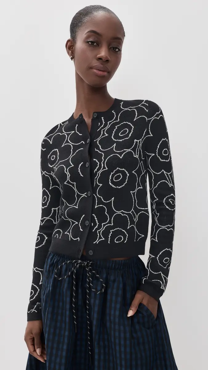 Marimekko Villi Piirto Unikko Knitted Cardigan | Thumbnail 2