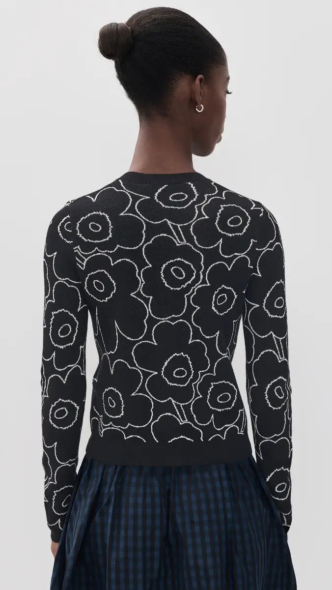 Marimekko Villi Piirto Unikko Knitted Cardigan | Thumbnail 3