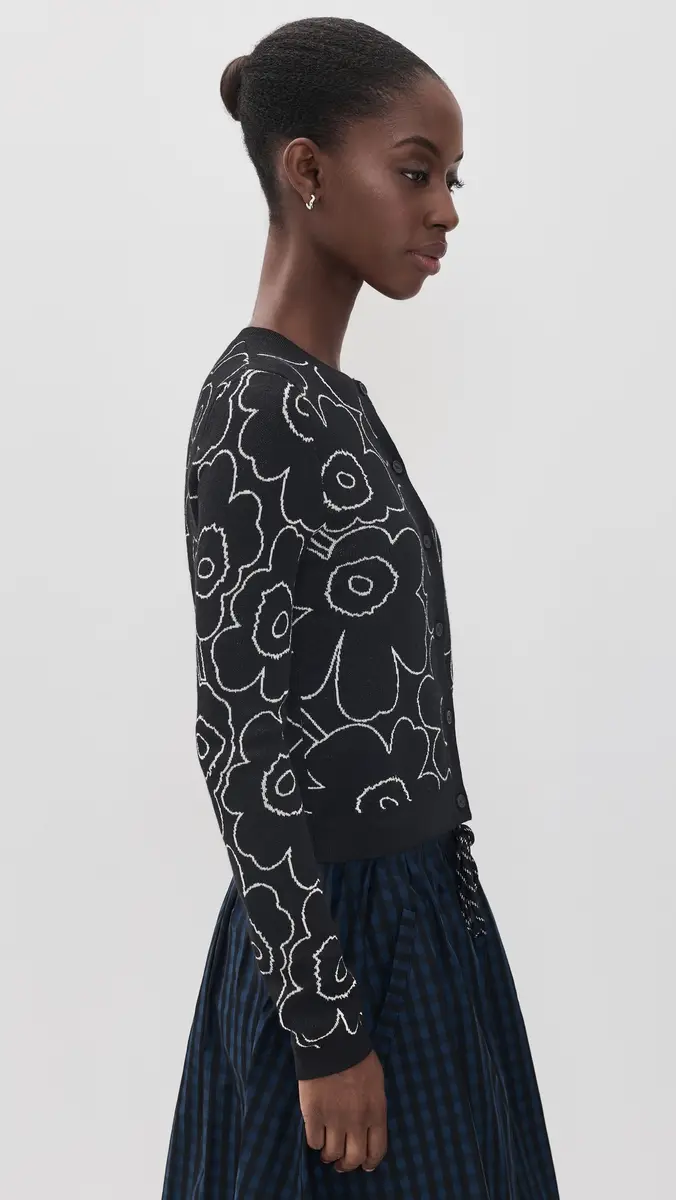 Marimekko Villi Piirto Unikko Knitted Cardigan | Thumbnail 4