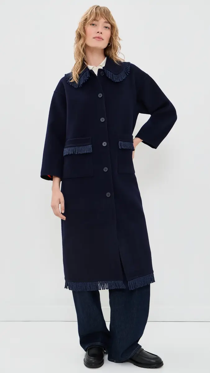 The Tiny Big Sister Frills Long Coat | Thumbnail 3 The Tiny Big Sister Frills Long Coat | Thumbnail 3