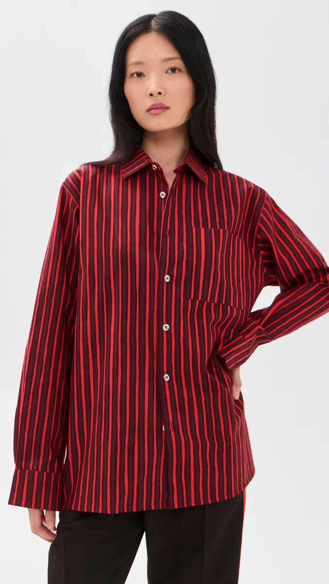 Marimekko Jokapoika Kioski Button Down Shirt | Thumbnail 2 Marimekko Jokapoika Kioski Button Down Shirt | Thumbnail 2