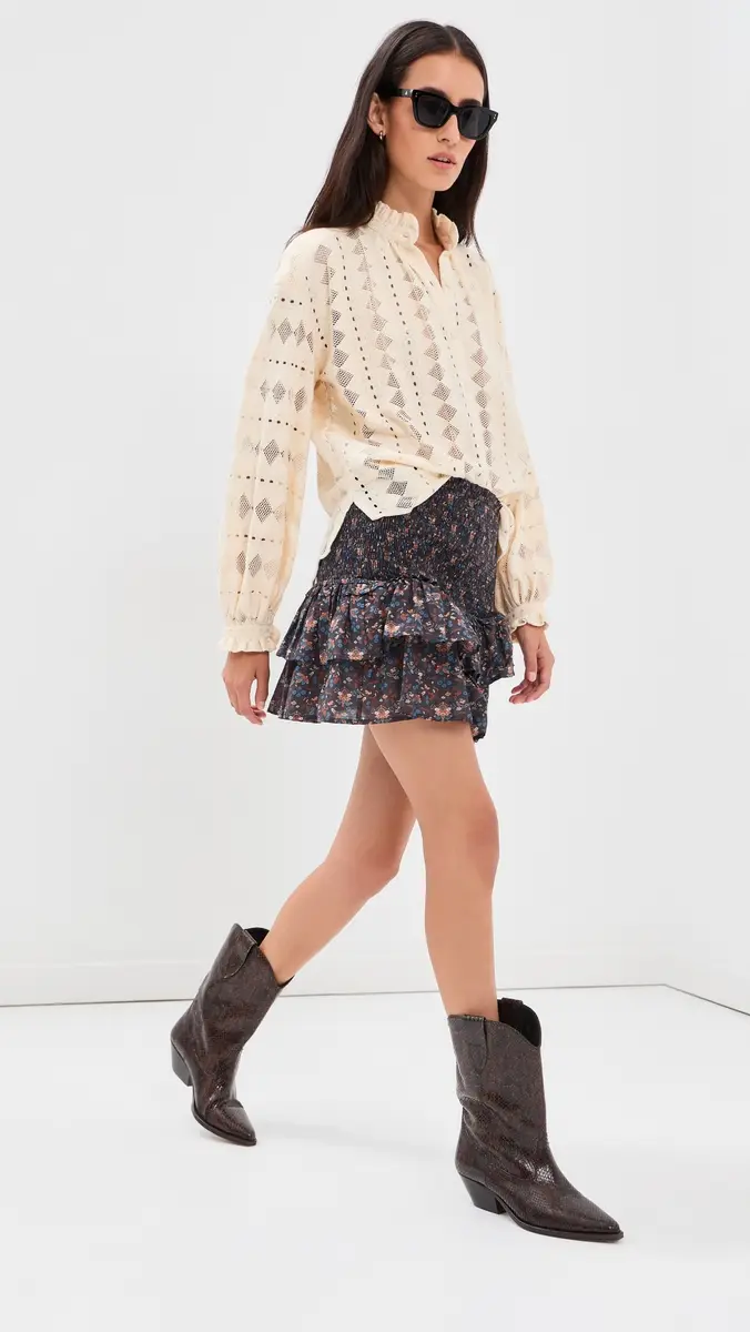 ALIX OF BOHEMIA Maria Indigo Kilim Skirt | Thumbnail 5