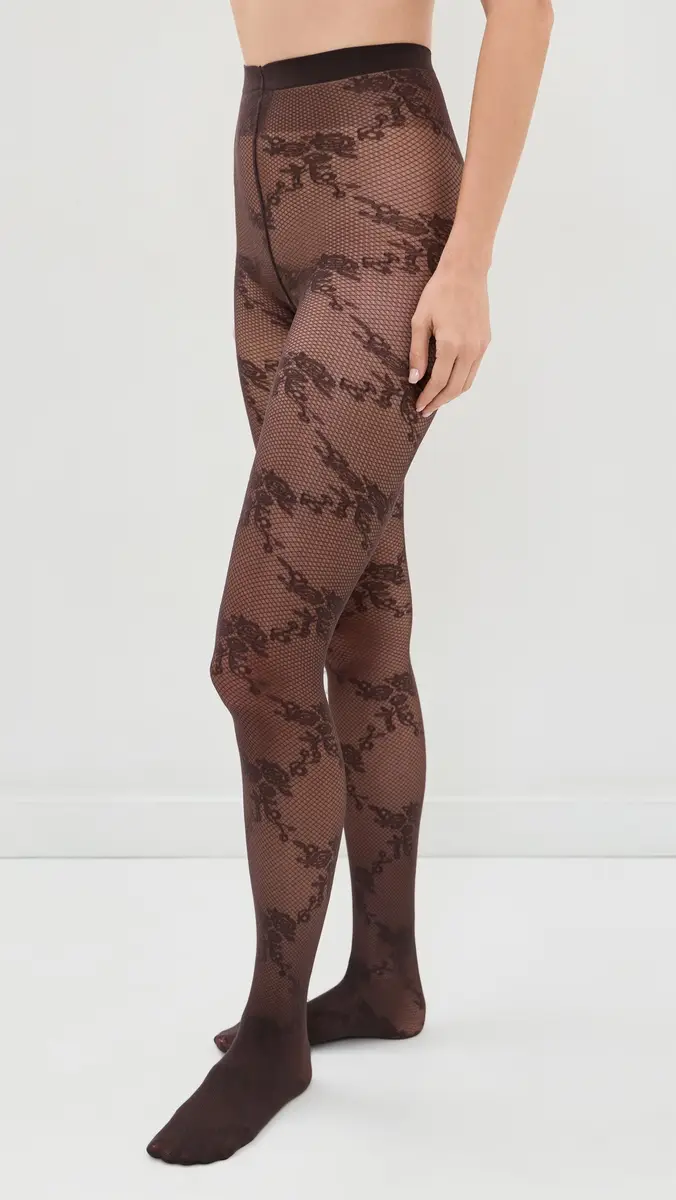 Wolford Floral Lace Tights | Thumbnail 2