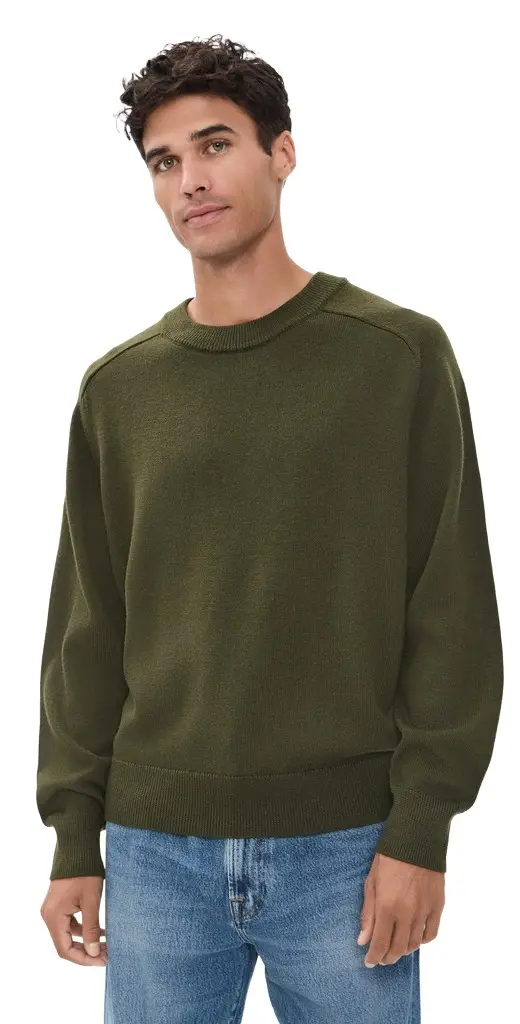 Alex Mill Crewneck Boxy Sweater In Merino Wool