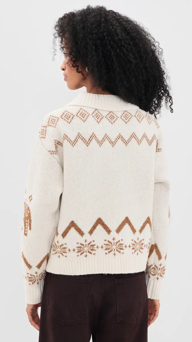 Moon River Neck Collar Button Down Cardigan | Thumbnail 3 Moon River Neck Collar Button Down Cardigan | Thumbnail 3