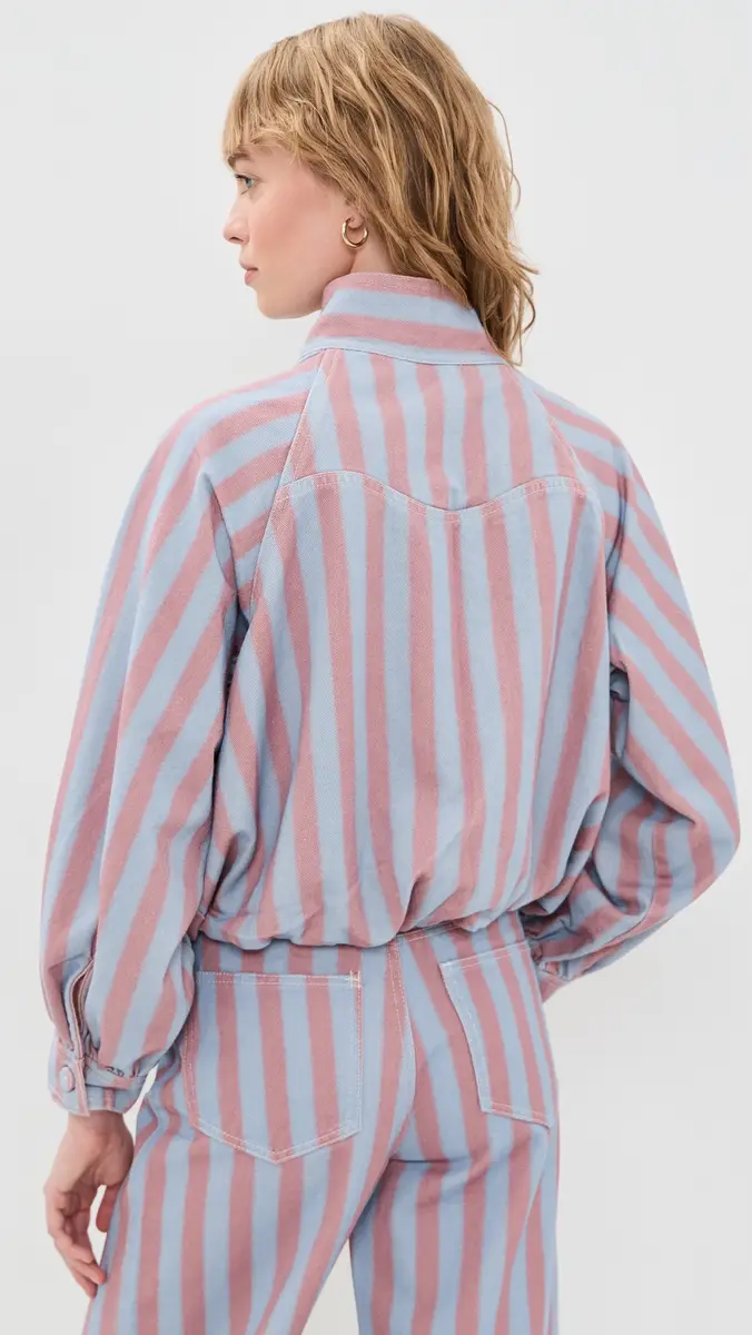 Sixxta Sky Pink Bomber Jacket | Thumbnail 3 Sixxta Sky Pink Bomber Jacket | Thumbnail 3