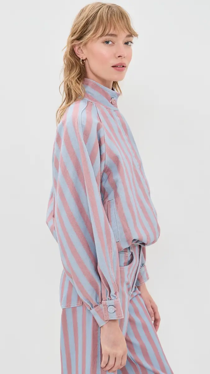 Sixxta Sky Pink Bomber Jacket | Thumbnail 4 Sixxta Sky Pink Bomber Jacket | Thumbnail 4