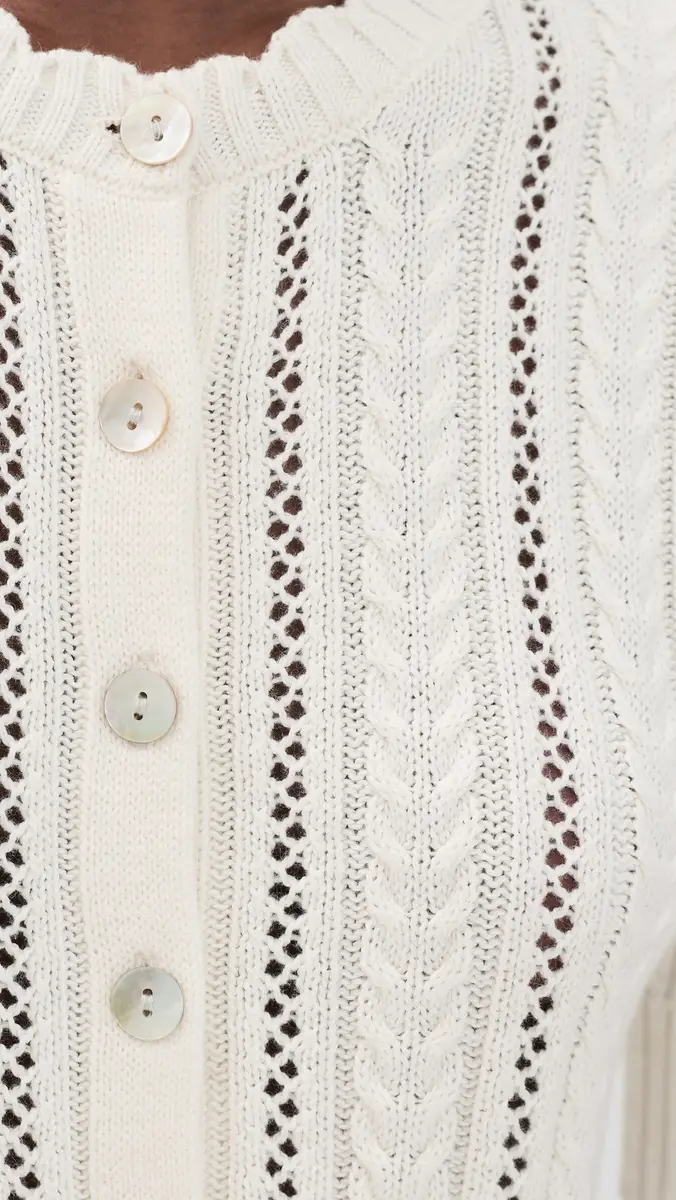 Marea Leah Pointelle Knit Cardigan | Thumbnail 6 Marea Leah Pointelle Knit Cardigan | Thumbnail 6