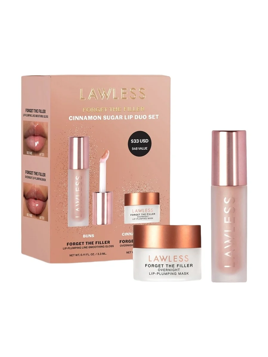 LAWLESS Forget the Filler Cinnamon Sugar Lip Duo
