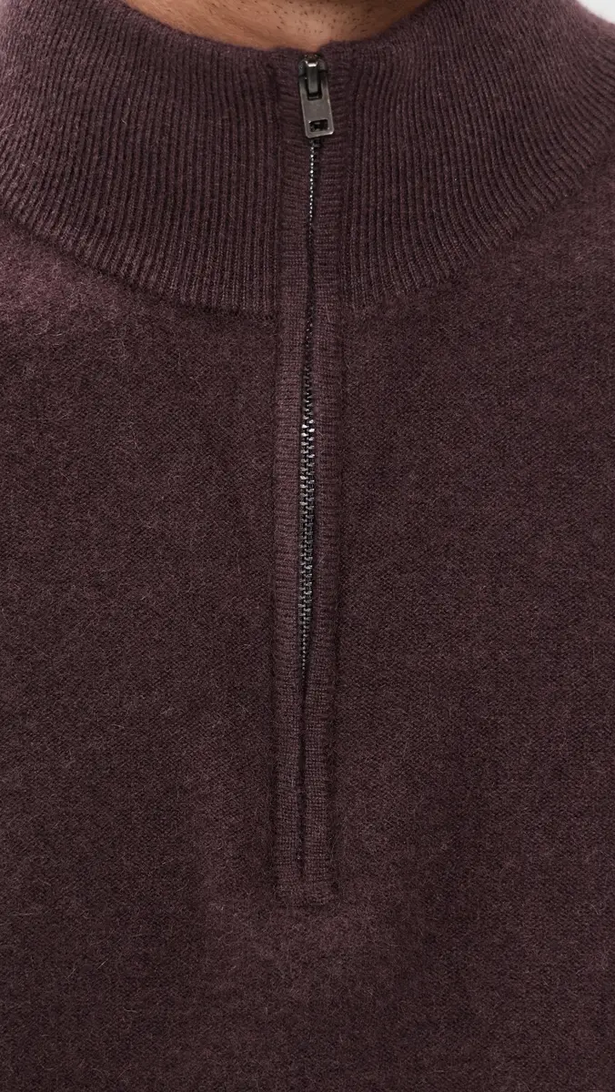 Vince Boiled Cashmere Quarter Zip | Thumbnail 6 Vince Boiled Cashmere Quarter Zip | Thumbnail 6
