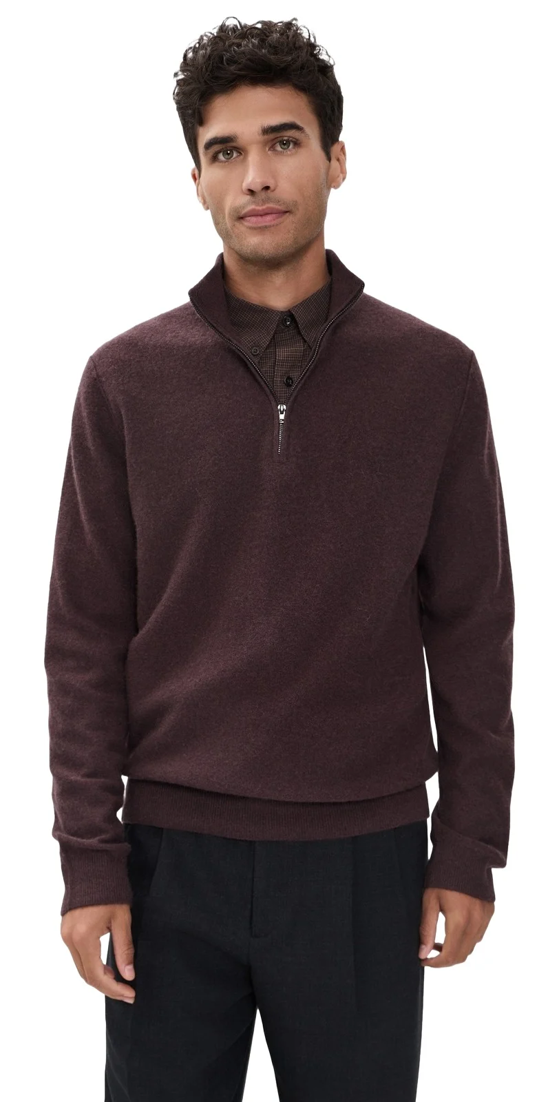 Boiled Cashmere Quarter Zip
