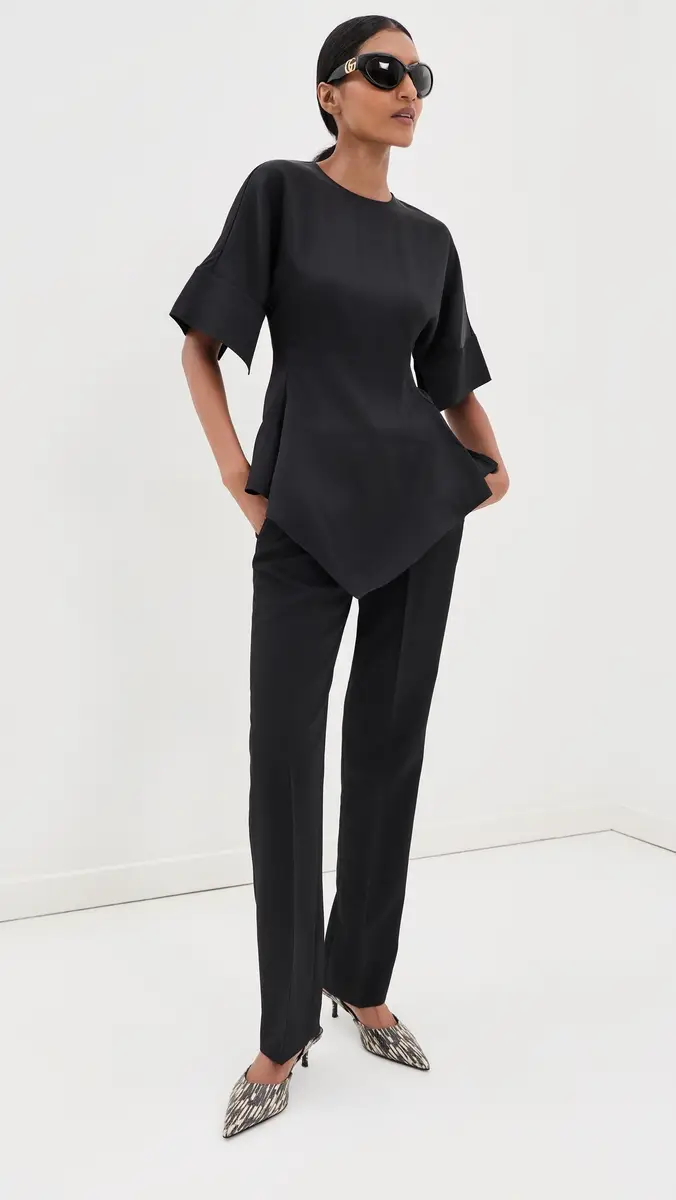 Stella McCartney Ruffled Satin Top | Thumbnail 5 Stella McCartney Ruffled Satin Top | Thumbnail 5