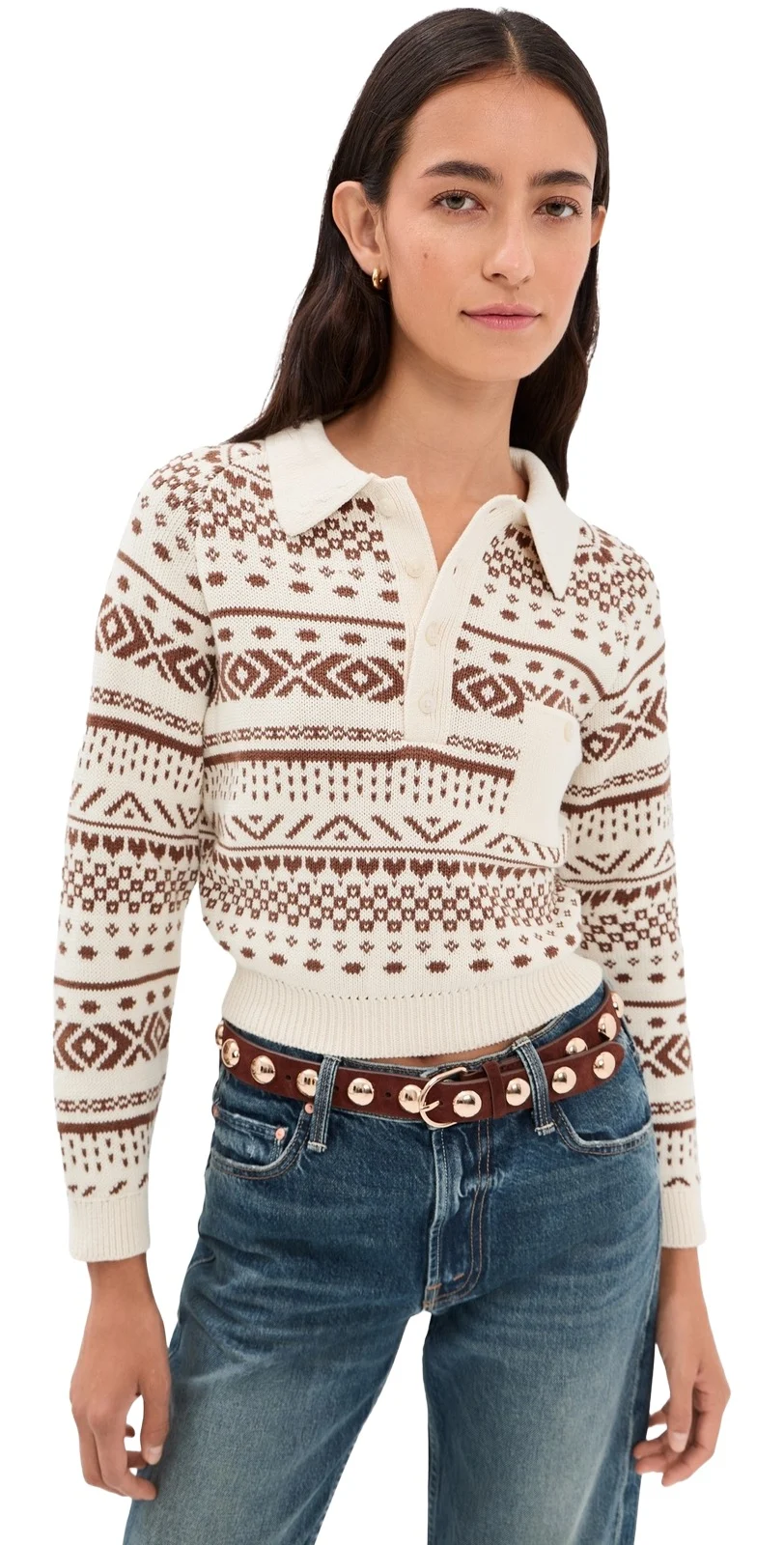 ALIX OF BOHEMIA Liza Frost Fair Isle Top