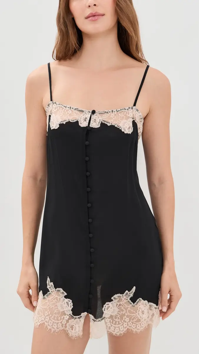 Fleur du Mal Juliet Button Silk Slip | Thumbnail 2