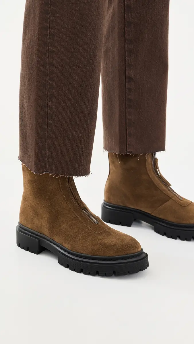 Staud Miles Suede Zip Ankle Boots | Thumbnail 3 Staud Miles Suede Zip Ankle Boots | Thumbnail 3