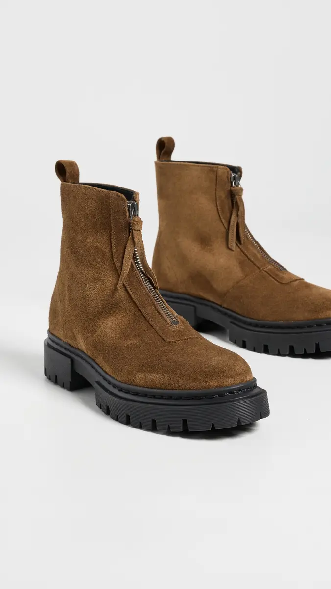 Staud Miles Suede Zip Ankle Boots | Thumbnail 4 Staud Miles Suede Zip Ankle Boots | Thumbnail 4