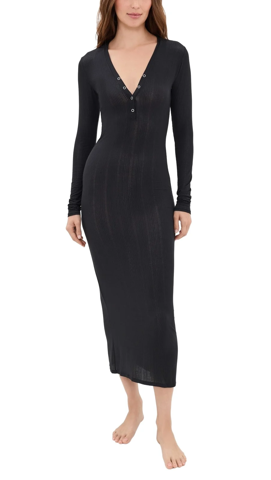 Negative Whipped Henley Sleep Dress