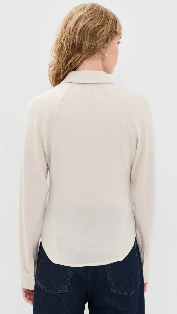 White + Warren Cashmere Blend Fitted Button Down Shirt | Thumbnail 3 White + Warren Cashmere Blend Fitted Button Down Shirt | Thumbnail 3