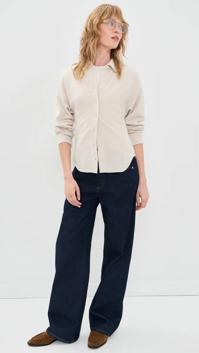 White + Warren Cashmere Blend Fitted Button Down Shirt | Thumbnail 5 White + Warren Cashmere Blend Fitted Button Down Shirt | Thumbnail 5