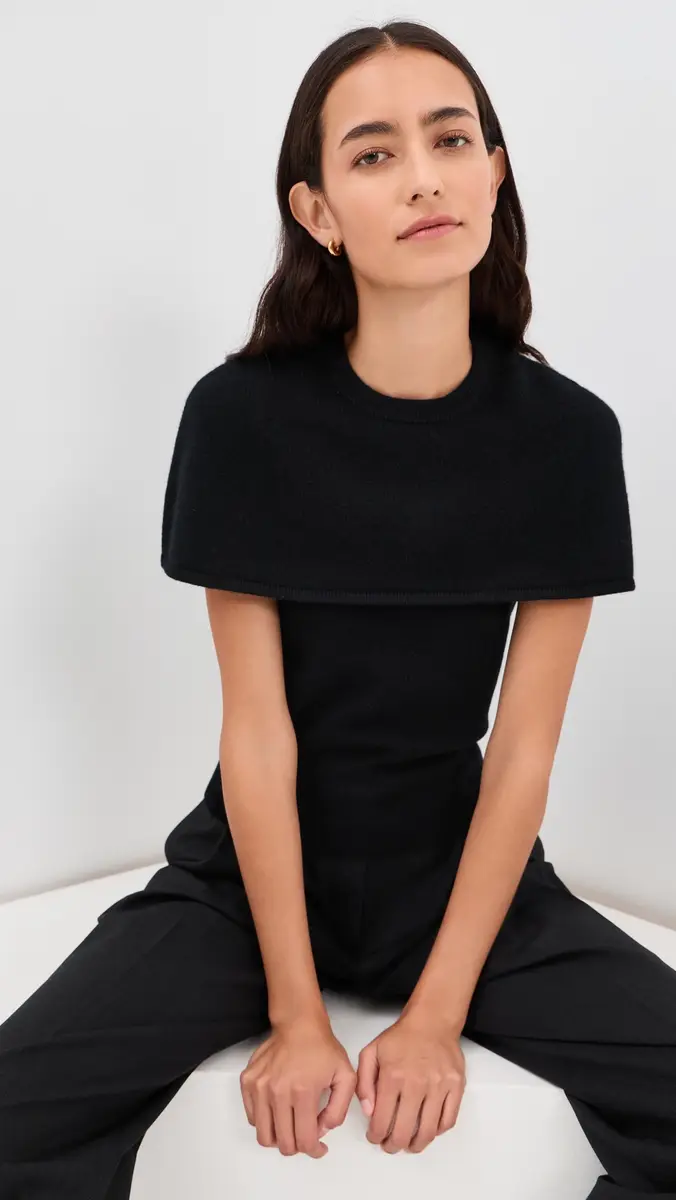 Simkhai Yuki Short Sleeve Cashmere Cape Top | Thumbnail 2 Simkhai Yuki Short Sleeve Cashmere Cape Top | Thumbnail 2