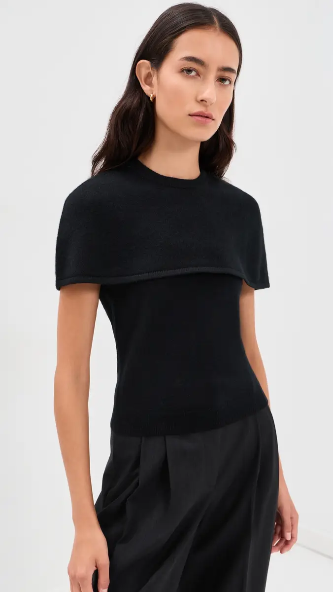 Simkhai Yuki Short Sleeve Cashmere Cape Top | Thumbnail 3 Simkhai Yuki Short Sleeve Cashmere Cape Top | Thumbnail 3